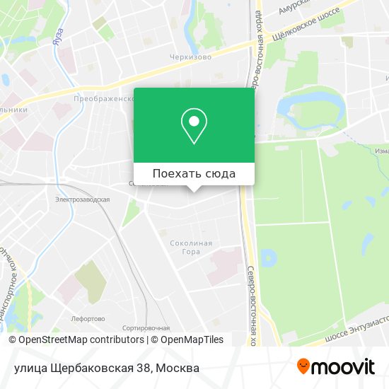 Карта улица Щербаковская 38