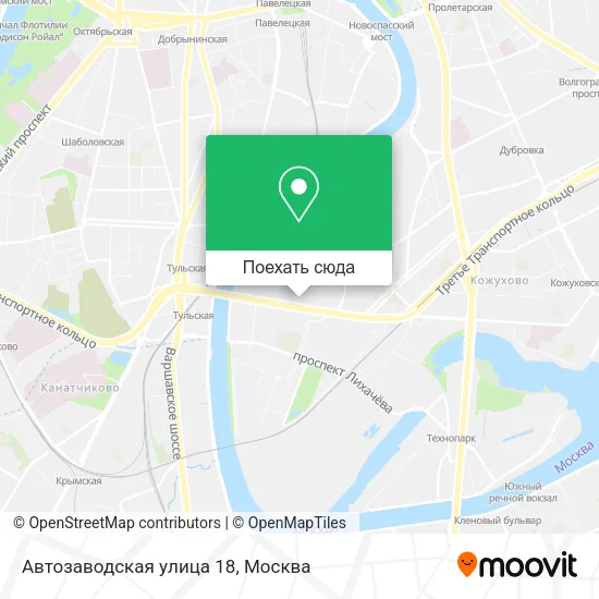 Карта Автозаводская yлица 18
