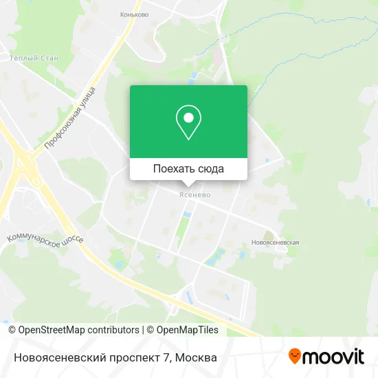 Карта Новоясеневский проспект 7