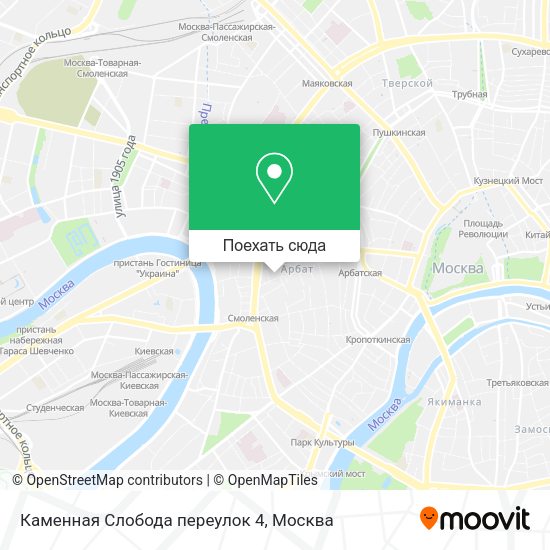 Карта Каменная Слобода переулок 4