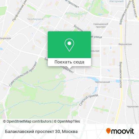 Карта Балаклавский проспект 30