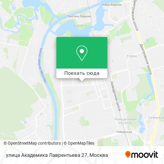 Карта улица Академика Лаврентьева 27