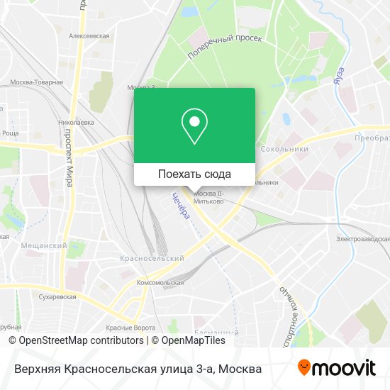 Карта Верхняя Красносельская улица 3-а