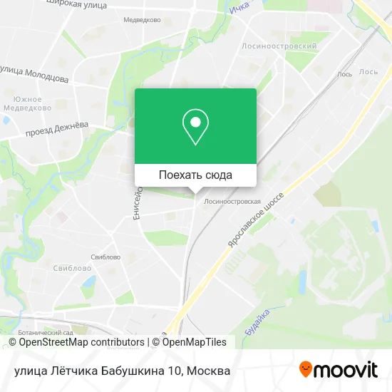 Карта улица Лётчика Бабушкина 10