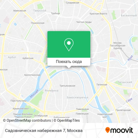 Карта Садовническая набережная 7