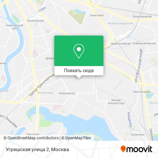 Карта Угрешская улица 2