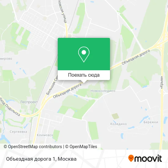 Карта Объездная дорога 1