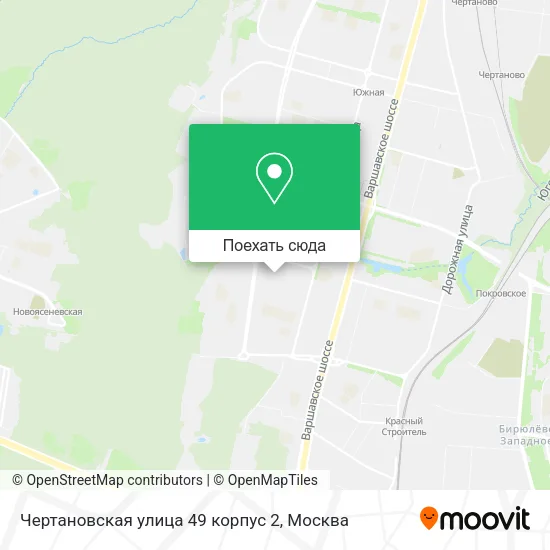Карта Чертановская улица 49 корпус 2