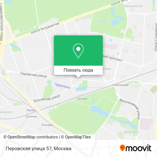 Карта Перовская улица 57