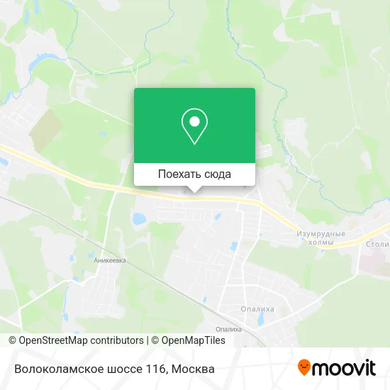 Карта Волоколамское шоссе 116