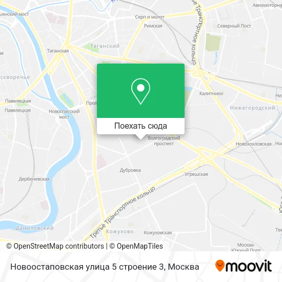 Карта Новоостаповская улица 5 строение 3