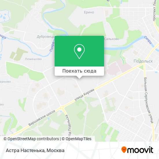 Карта Астра Настенька