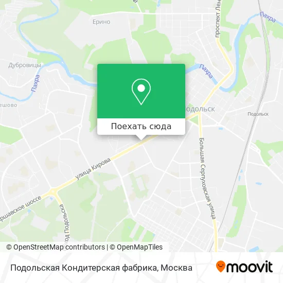 Карта Подольская Кондитерская фабрика