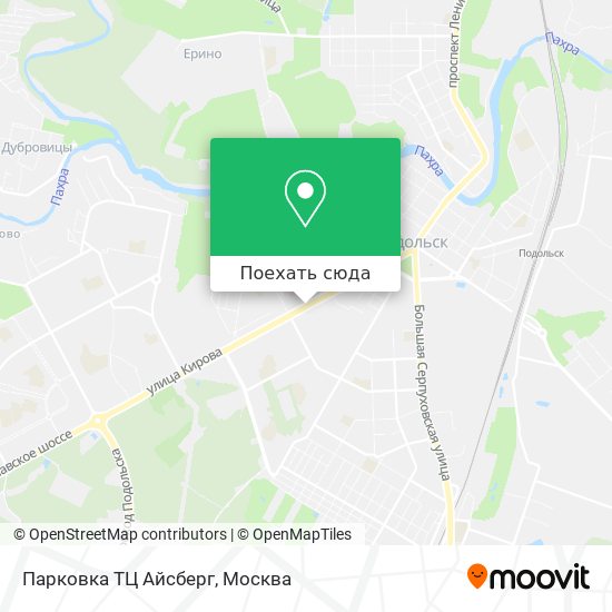 Карта Парковка ТЦ Айсберг