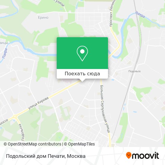 Карта Подольский дом Печати
