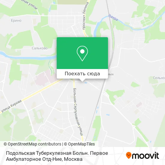 Карта Подольская Туберкулезная Больн. Первое Амбулаторное Отд-Ние