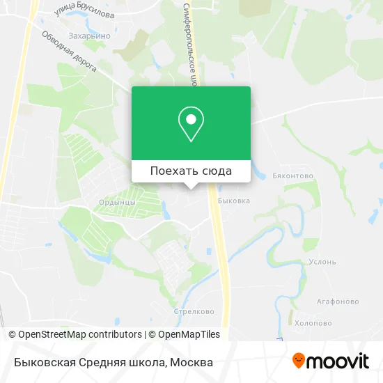 Карта Быковская Средняя школа
