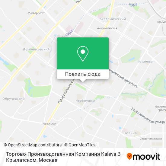 Карта Торгово-Производственная Компания Kaleva В Крылатском