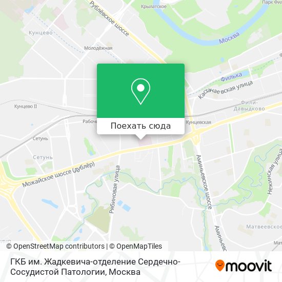 Карта ГКБ им. Жадкевича-отделение Сердечно-Сосудистой Патологии