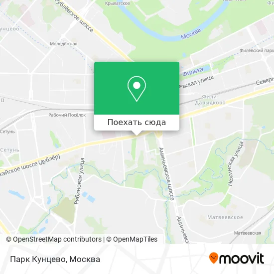 Карта Парк Кунцево
