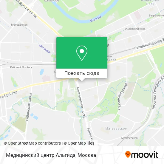 Карта Медицинский центр Альгида
