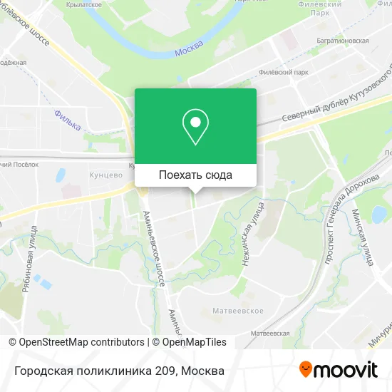 Карта Городская поликлиника 209