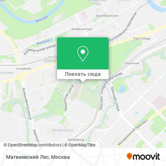 Карта Матвеевский Лес