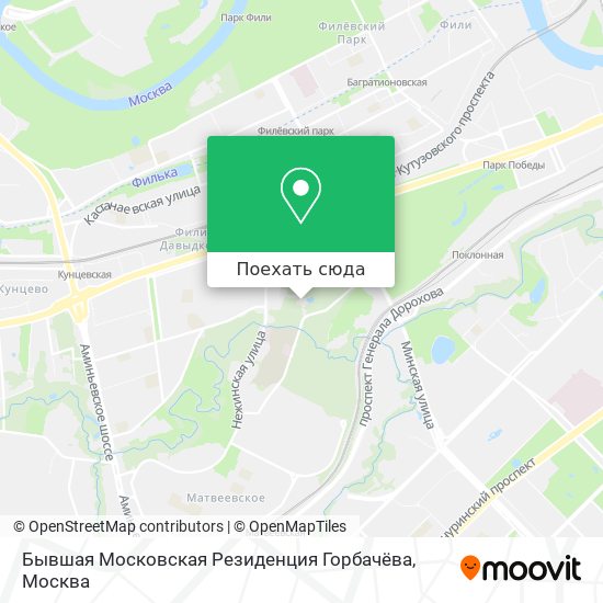 Карта Бывшая Московская Резиденция Горбачёва