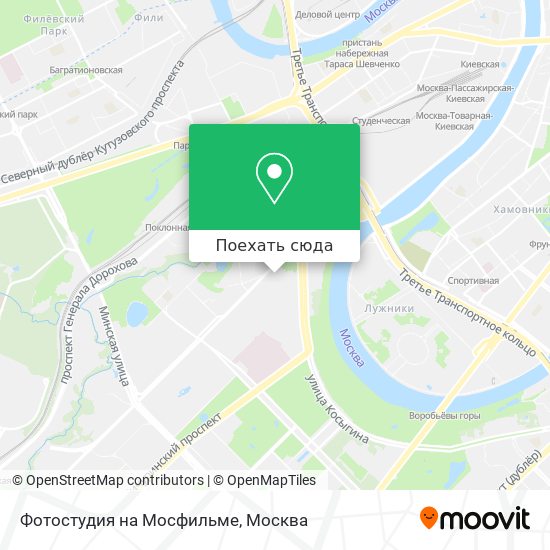 Карта Фотостудия на Мосфильме