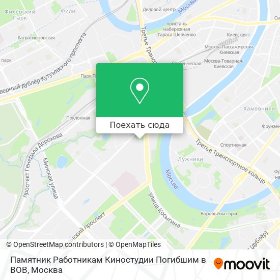Карта Памятник Работникам Киностудии Погибшим в ВОВ