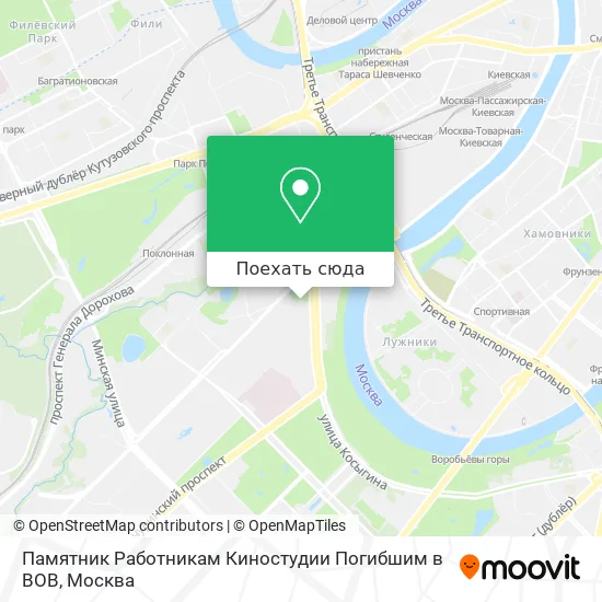 Карта Памятник Работникам Киностудии Погибшим в ВОВ