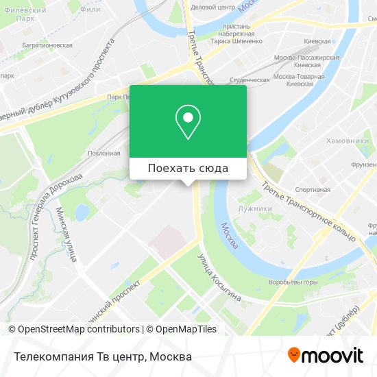Карта Телекомпания Тв центр
