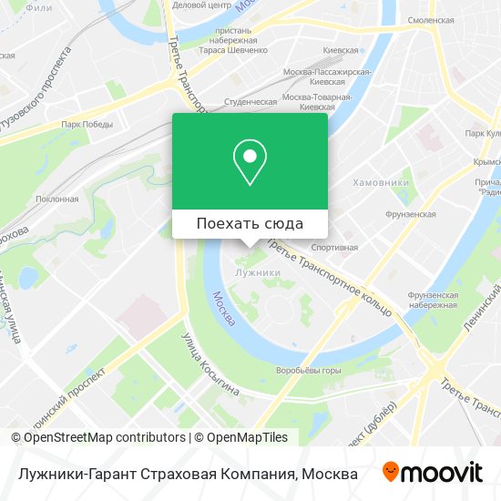 Карта Лужники-Гарант Страховая Компания