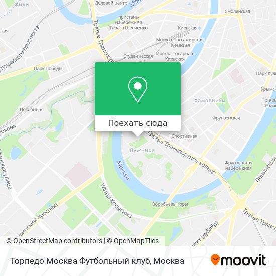 Карта Торпедо Москва Футбольный клуб