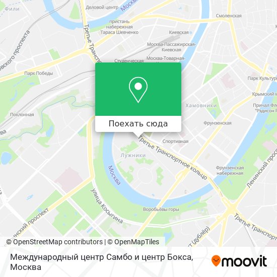 Карта Международный центр Самбо и центр Бокса