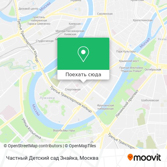 Карта Частный Детский сад Знайка
