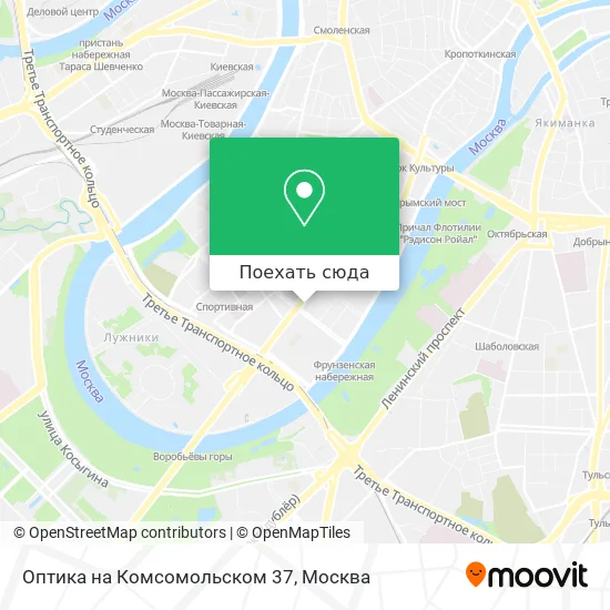 Карта Оптика на Комсомольском 37