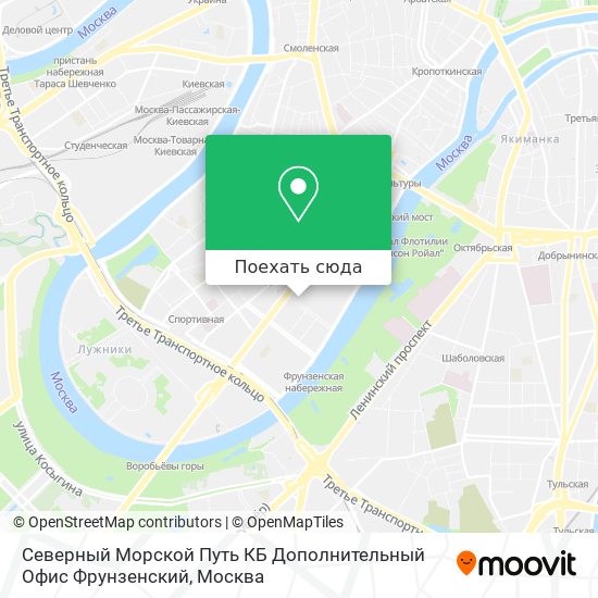 Карта Северный Морской Путь КБ Дополнительный Офис Фрунзенский