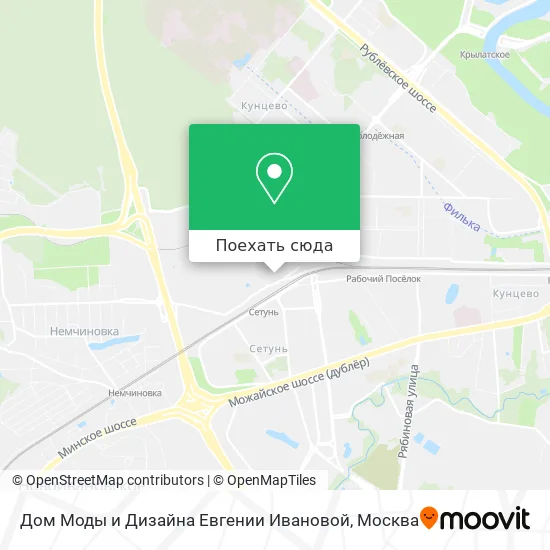 Карта Дом Моды и Дизайна Евгении Ивановой