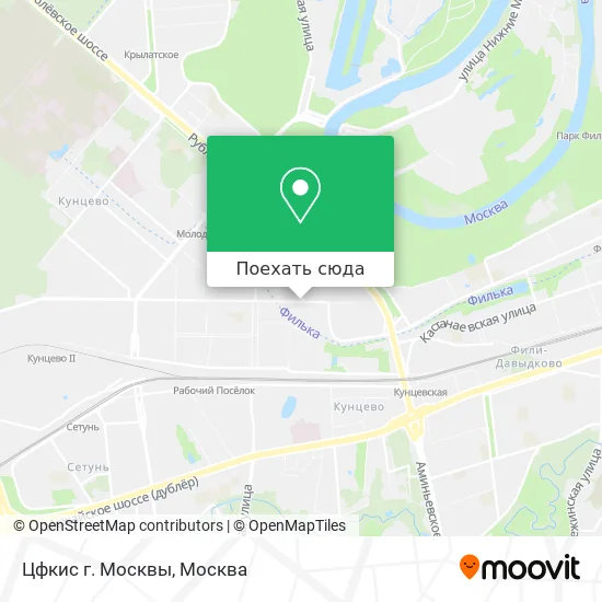 Карта Цфкис г. Москвы