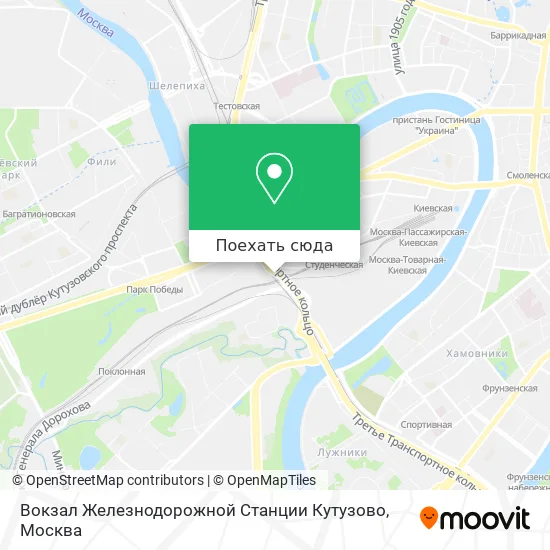 Карта Вокзал Железнодорожной Станции Кутузово