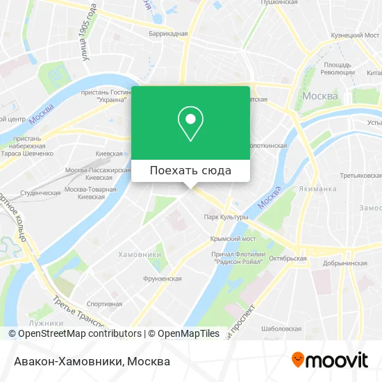 Карта Авакон-Хамовники