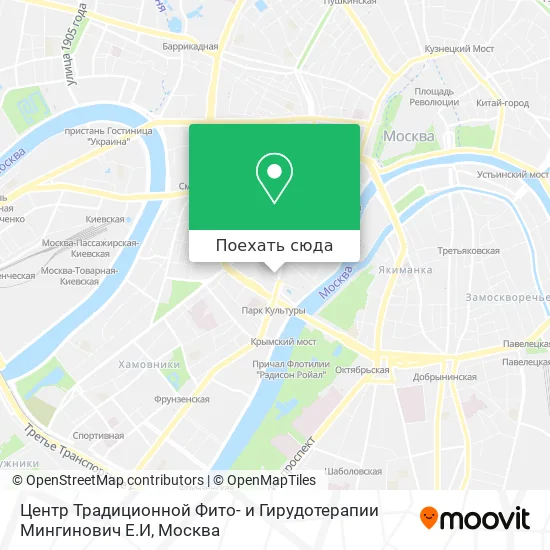 Карта Центр Традиционной Фито- и Гирудотерапии Мингинович Е.И
