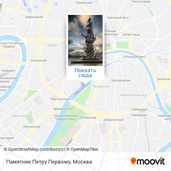 Карта Памятник Петру Первому