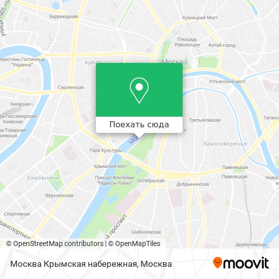 Карта Москва Крымская набережная