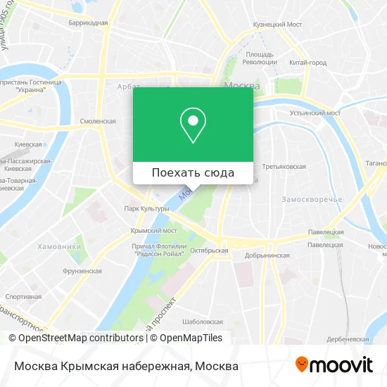 Карта Москва Крымская набережная