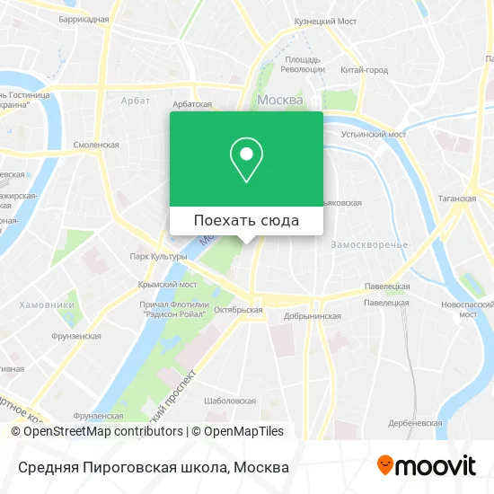 Карта Средняя Пироговская школа