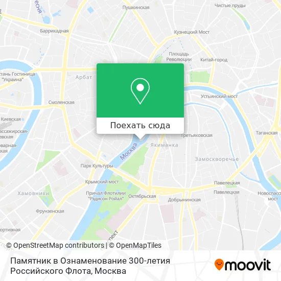 Карта Памятник в Ознаменование 300-летия Российского Флота