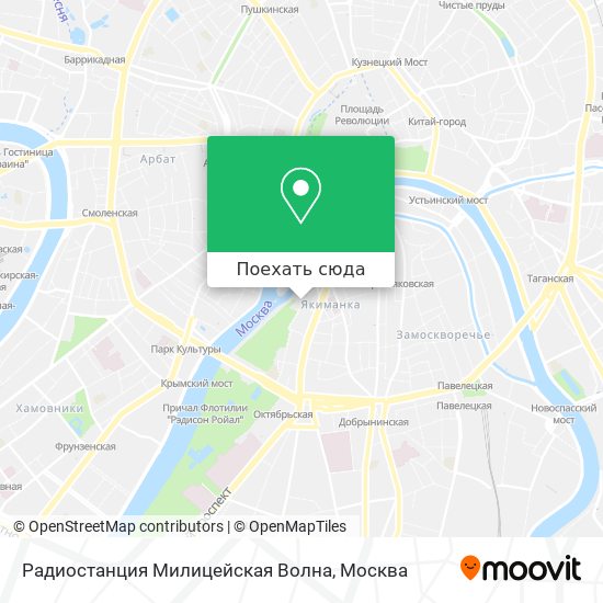 Карта Радиостанция Милицейская Волна