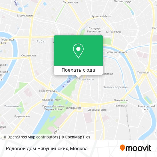 Карта Родовой дом Рябушинских